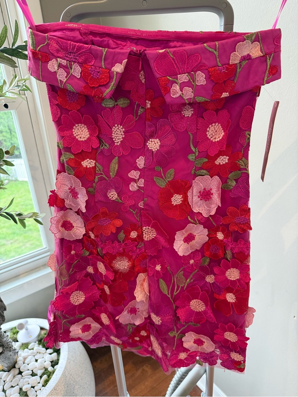 Petal & Pup Hot Pink Strapless Floral Dress - Picture 5 of 6